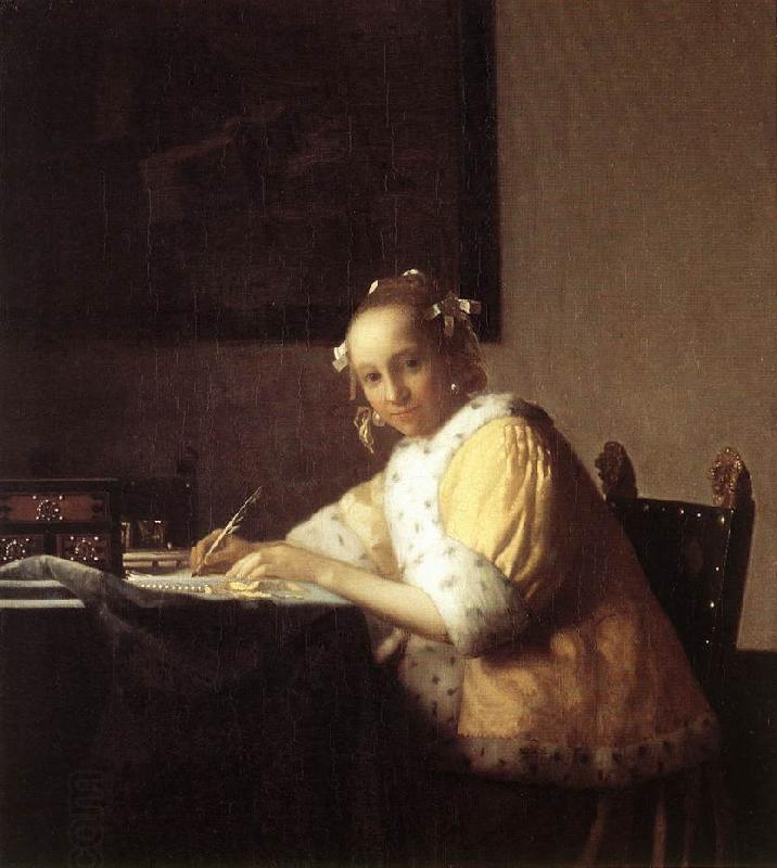 Jan Vermeer A Lady Writing a Letter China oil painting art